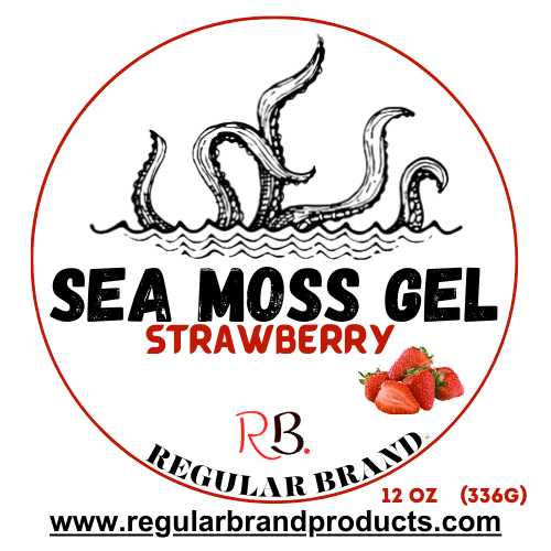 Strawberry Infused Organic, Wildсrafted, St Lucia, Irish Sea Moss, Sea Moss Gel (8 oz)