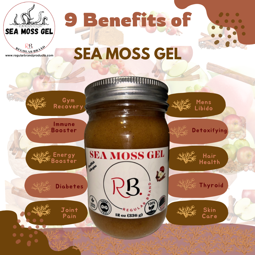 Apple Cinnamon Infused Organic, Wildсrafted, St Lucia, Irish Sea Moss, Sea Moss Gel (8 oz)