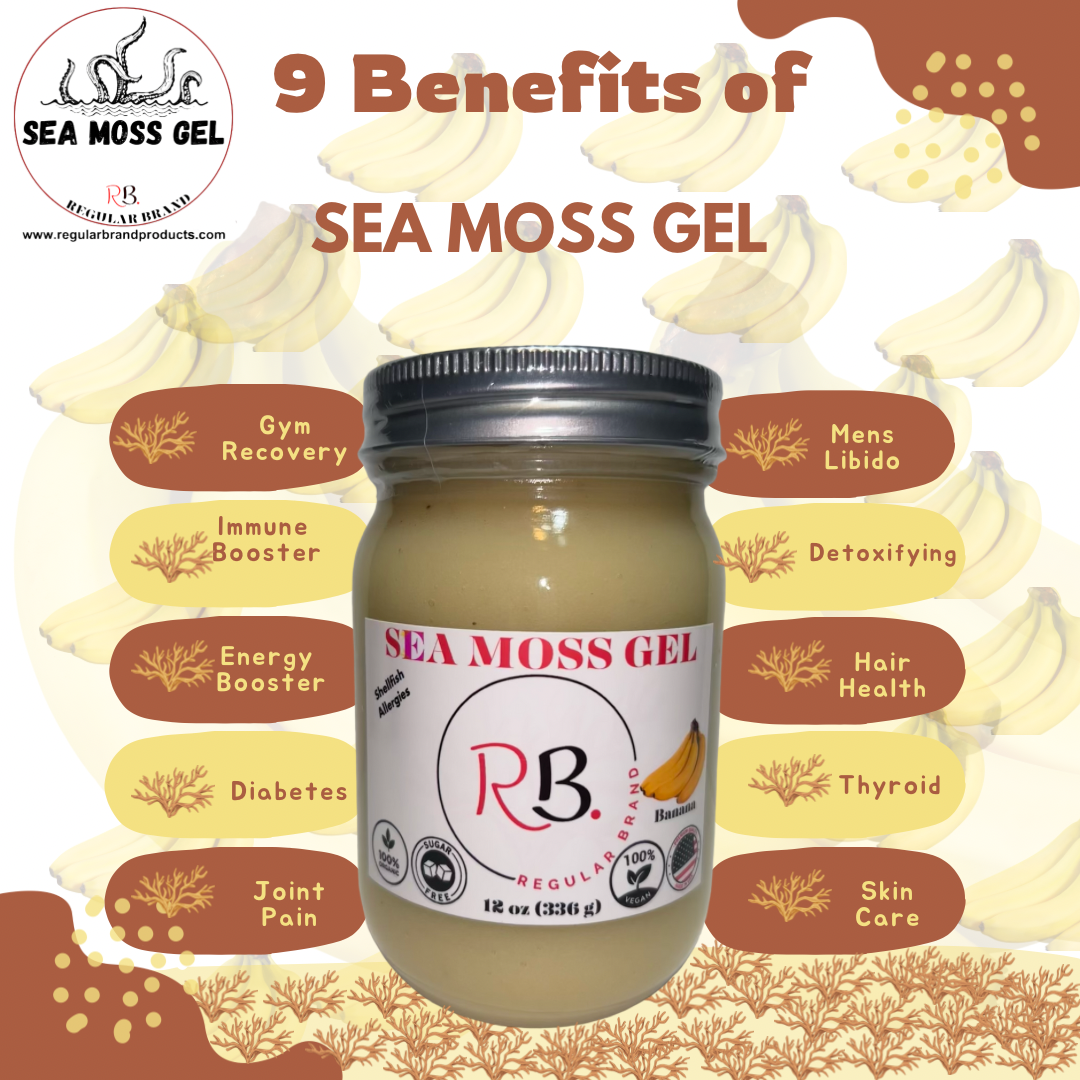 Banana Infused Organic, Wildсrafted, St Lucia, Irish Sea Moss, Sea Moss Gel (8 oz)