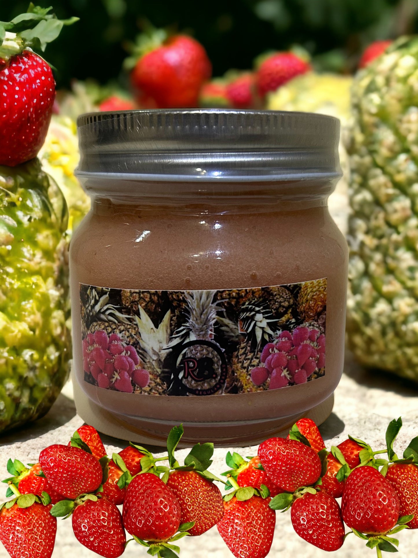 Pineapple Strawberry Infused Organic, Wildсrafted, St Lucia, Irish Sea Moss Gel (8 oz)