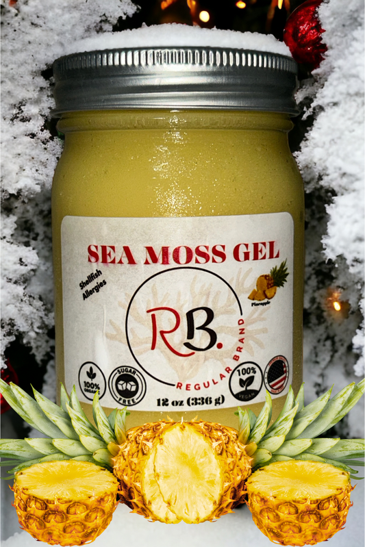 Pineapple Infused Organic, Wildсrafted, St Lucia, Irish Sea Moss Gel (12 oz)